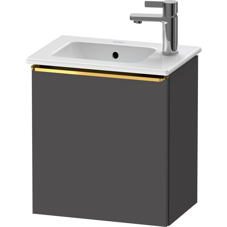 Duravit D-Neo underskab, 41x27,4 cm, venstre, mat grafitgrå/guld