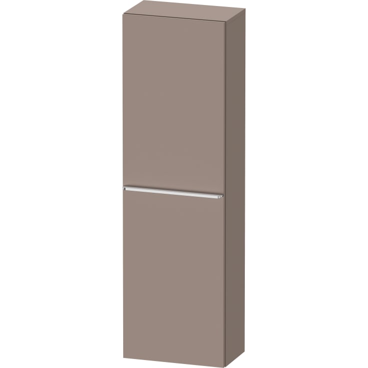 Duravit D-Neo högskåp, 40x132 cm, vänster, mat brun/krom