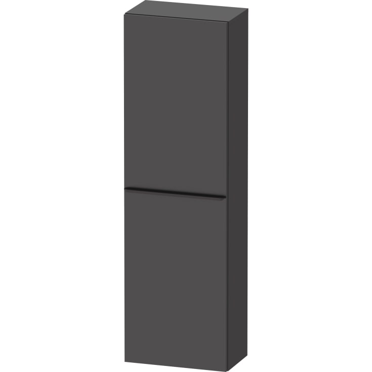 Duravit D-Neo högskåp, 40x132 cm, vänster, matt grafitgrå/svart
