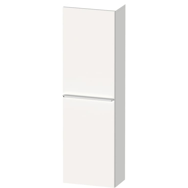 Duravit D-Neo högskåp, 40x132 cm, vänster, matt vit/krom