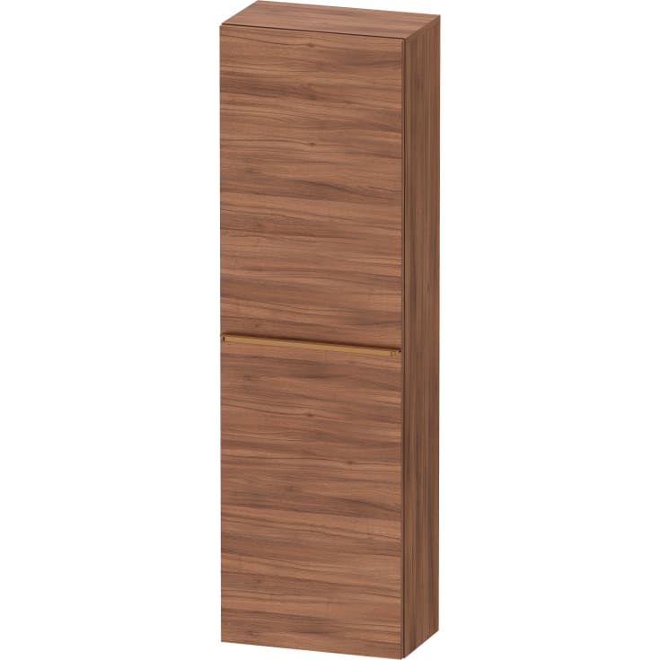 Duravit D-Neo høyskap, 40x132 cm, høyre, valnøtt/bronse