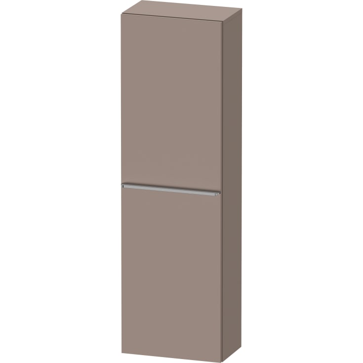 Duravit D-Neo högskåp, 40x132 cm, höger, matt brun/stål