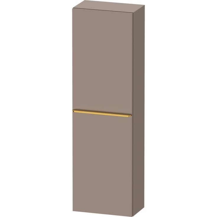 Duravit D-Neo høyskap, 40x132 cm, høyre, matt brun/gull