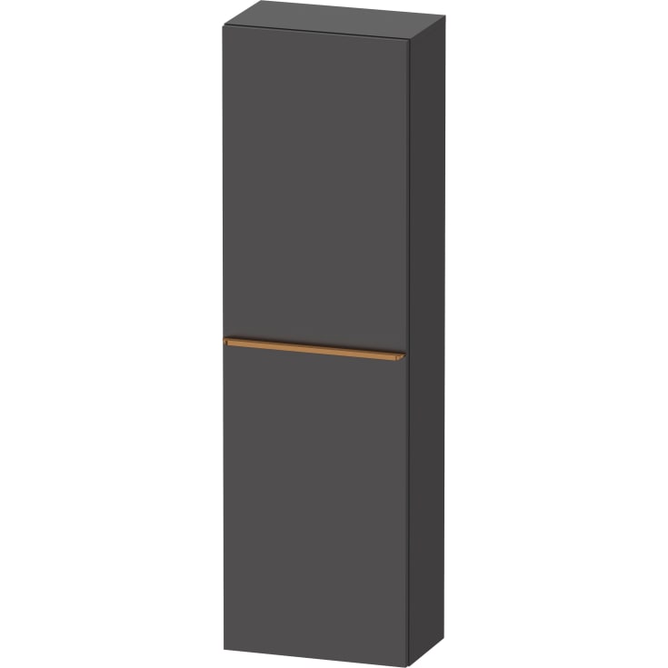 Duravit D-Neo høyskap, 40x132 cm, høyre, matt grafittgrå/bronse