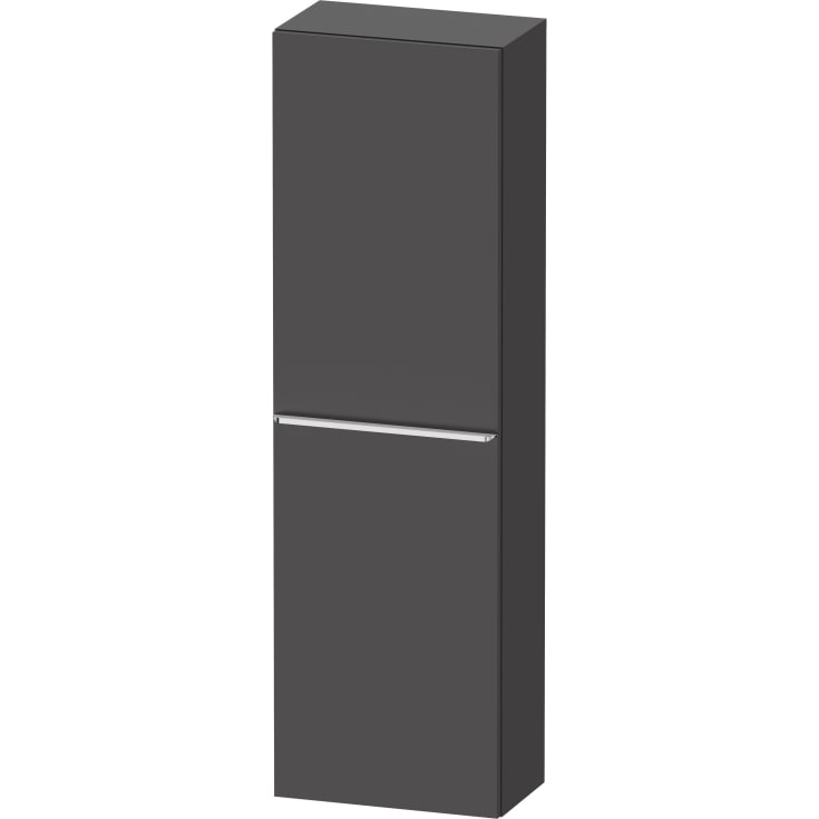 Duravit D-Neo høyskap, 40x132 cm, høyre, matt grafittgrå/krom