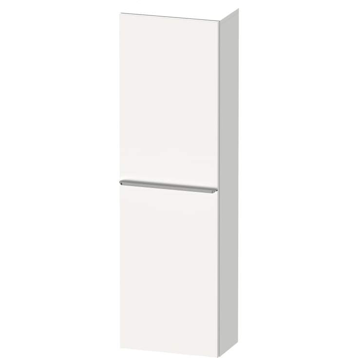 Duravit D-Neo høyskap, 40x132 cm, høyre, matt hvit/stål