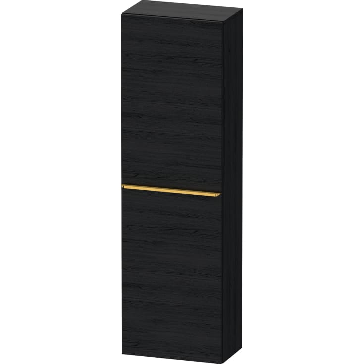 Duravit D-Neo högskåp, 40x132 cm, höger, svart ek/guld