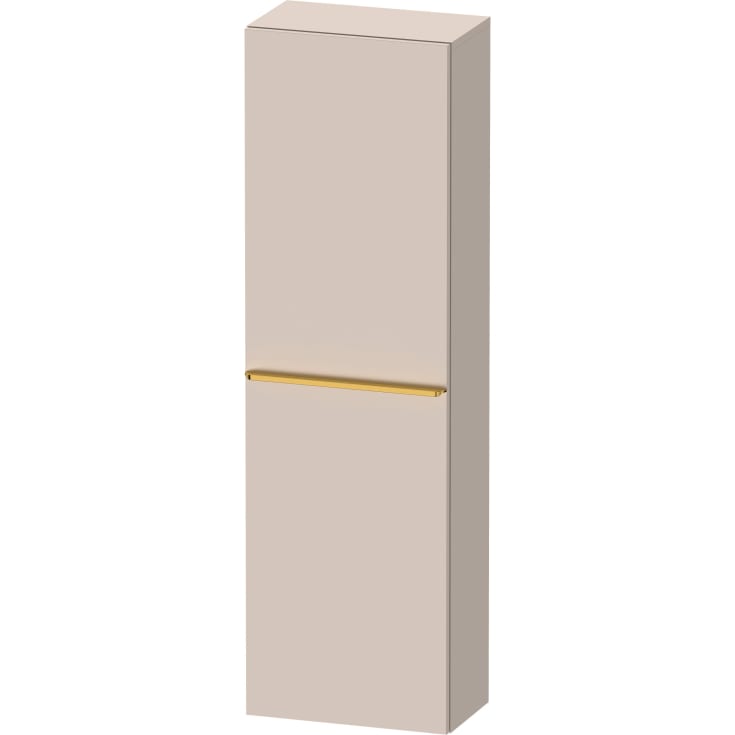 Duravit D-Neo højskab, 40x132 cm, højre, mat beige/guld