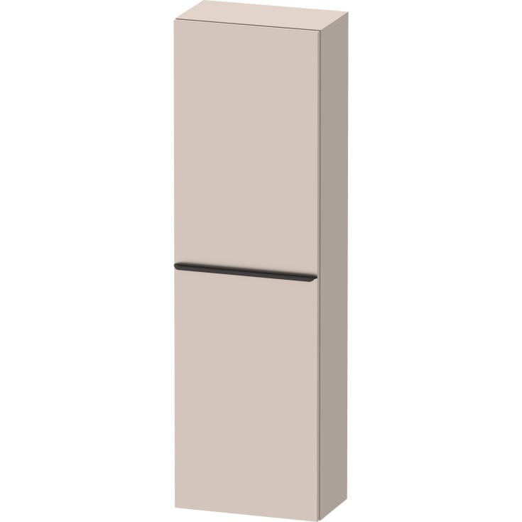Duravit D-Neo højskab, 40x132 cm, højre, mat beige/sort