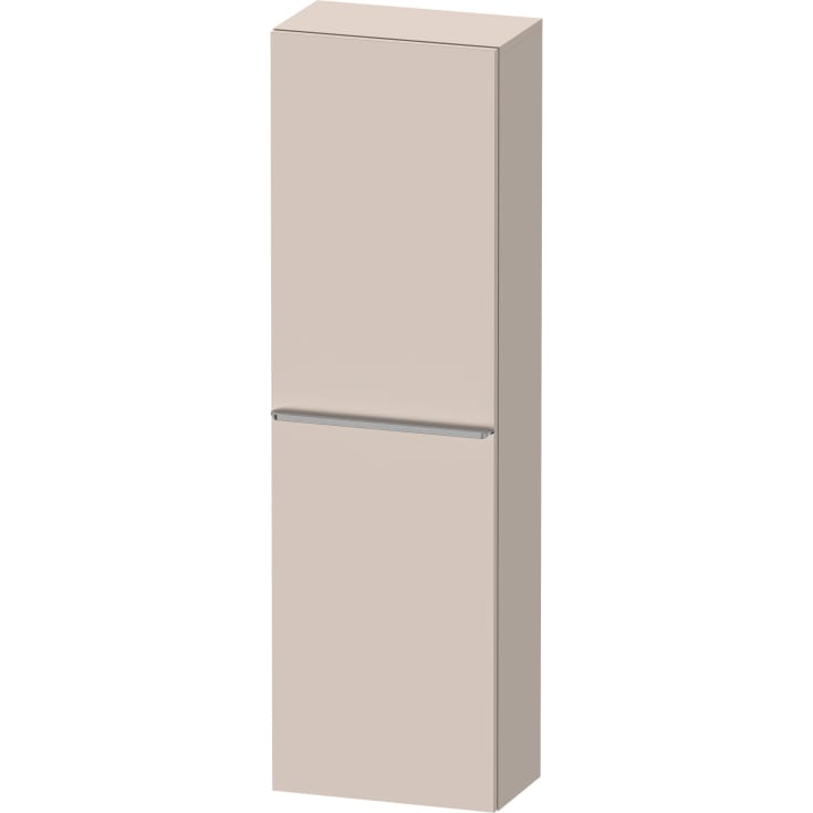 Duravit D-Neo högskåp, 40x132 cm, höger, matt beige/stål