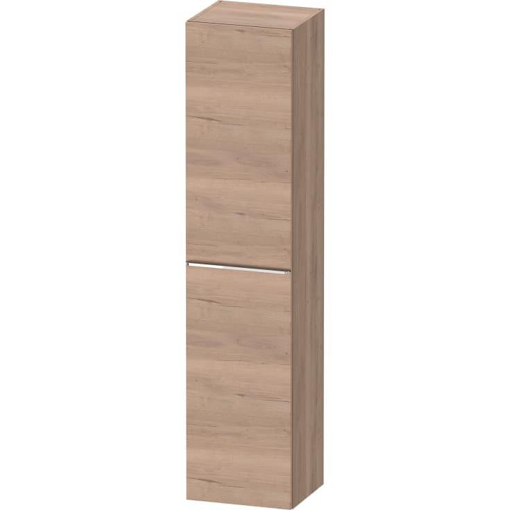Duravit D-Neo høyskap, 40x176 cm, venstre, marmorert eik/krom