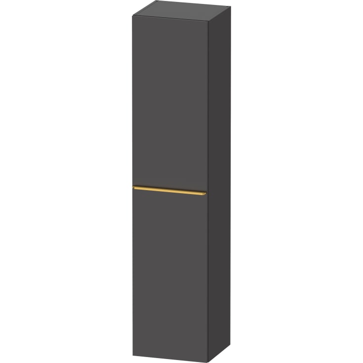 Duravit D-Neo højskab, 40x176 cm, venstre, mat grafitgrå/guld