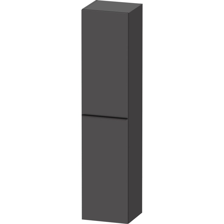 Duravit D-Neo højskab, 40x176 cm, højre, mat grafitgrå/sort