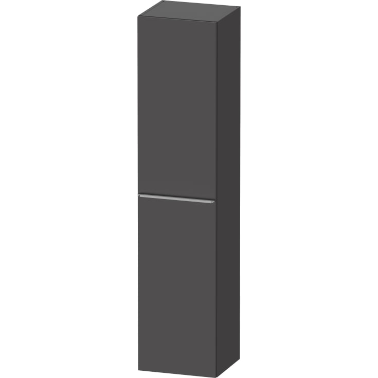 Duravit D-Neo høyskap, 40x176 cm, høyre, matt grafittgrå/stål