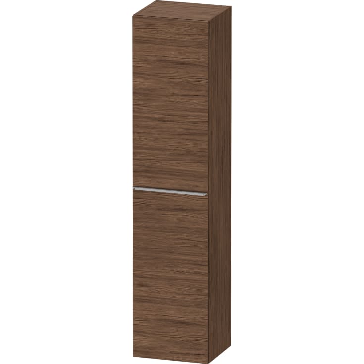 Duravit D-Neo högskåp, 40x176 cm, höger, mørk valnöt/stål