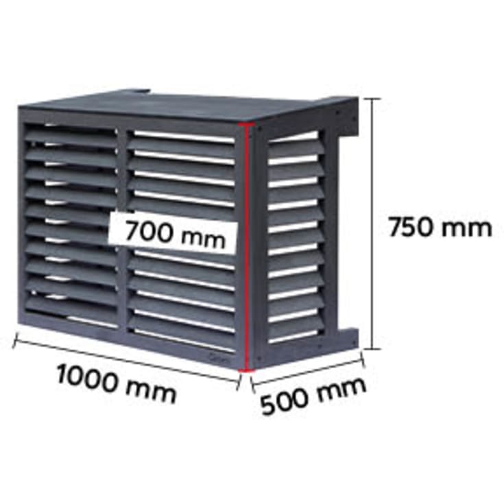 Qventi varmepumperskjuler komposit, 110 cm, antracit
