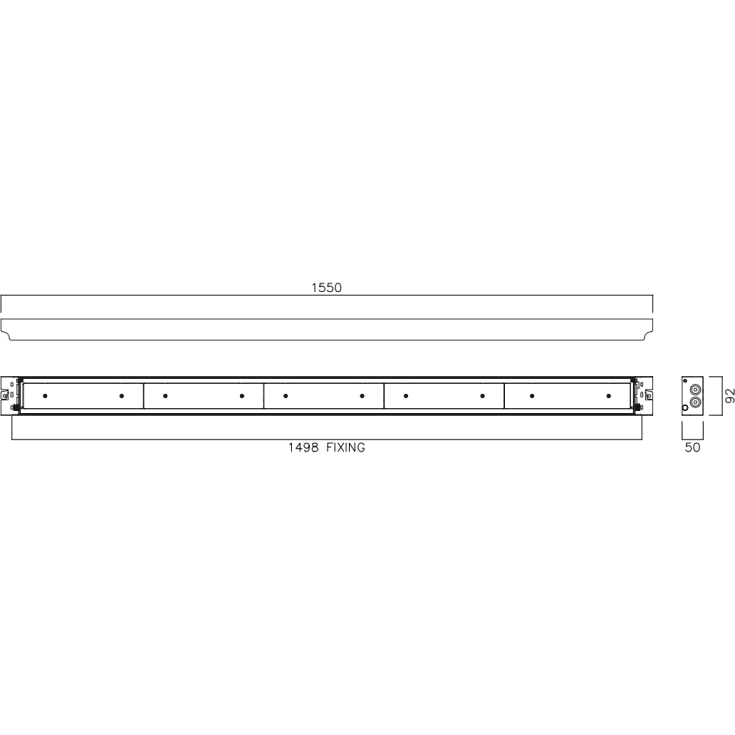 Armatur Tempe Pro 40-70W, 1550 mm, 12289 lumen
