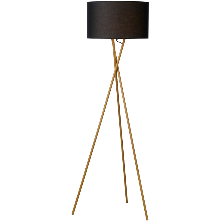Nielsen Light Uptown golvlampa, träben och svarta skärmar