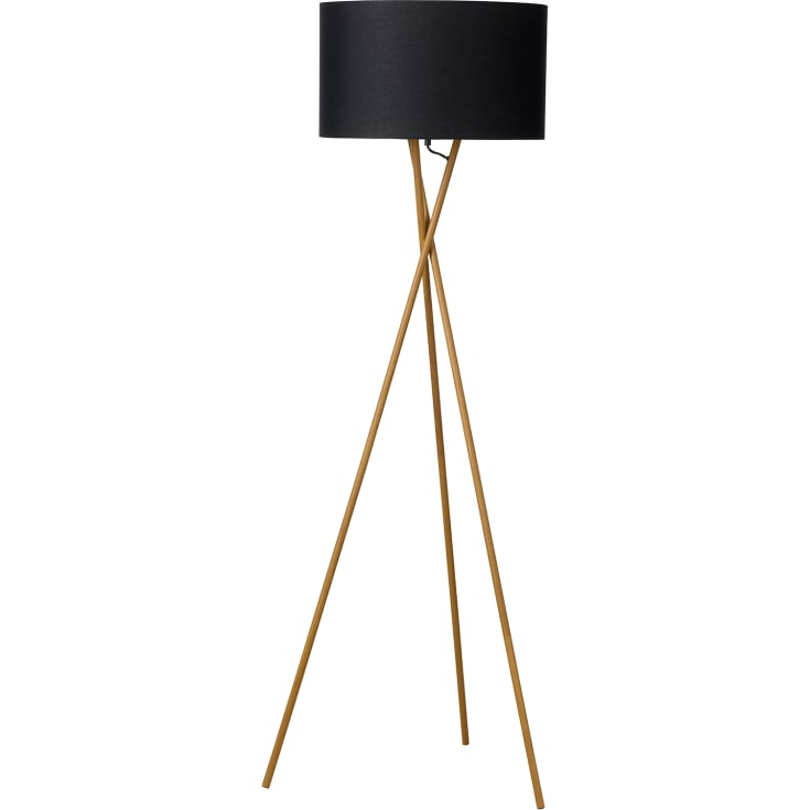 Nielsen Light Uptown gulvlampe, træben og sort skærm
