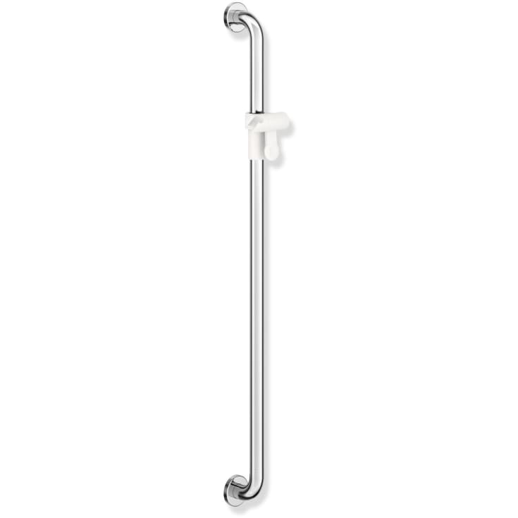 Hewi 801 støttehåndtak/dusjstang, 110 cm, krom/hvit