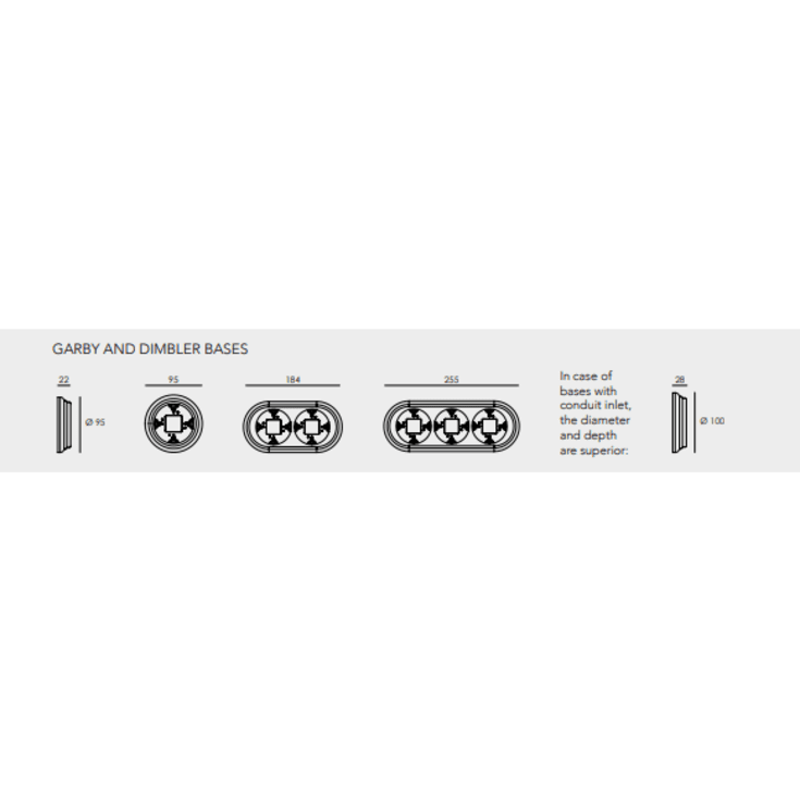 Fontini Garby trebase til Garby-serien, 2 moduler, åldrad bok