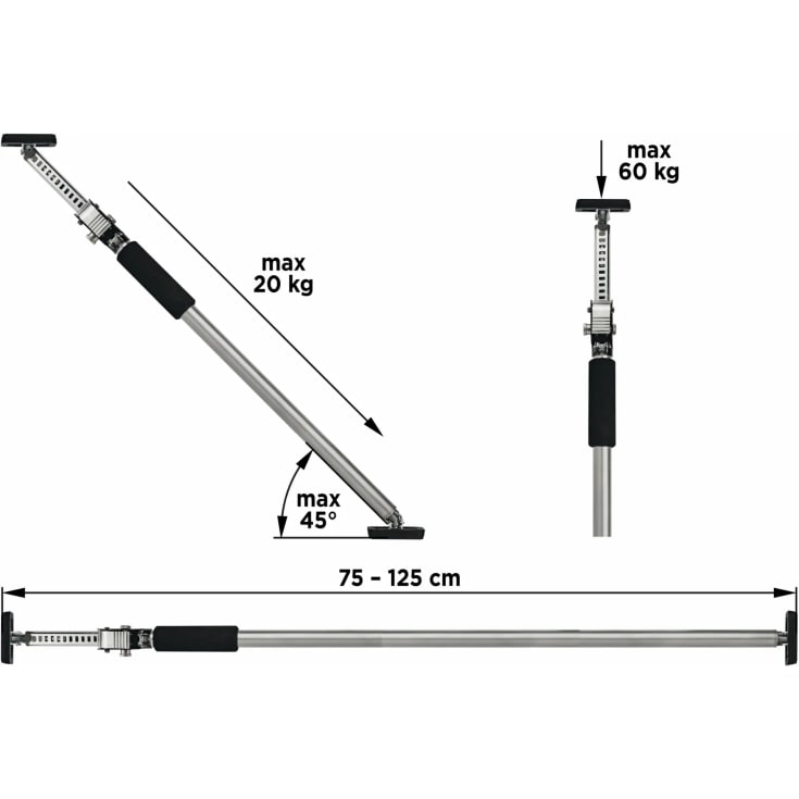 Bessey takstøtte, 1,45–2,5 m