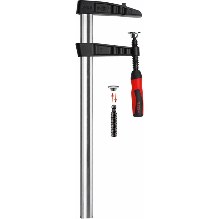 Bessey skruklemme TGK med tokomponenthåndtak, 1250 x 120 mm