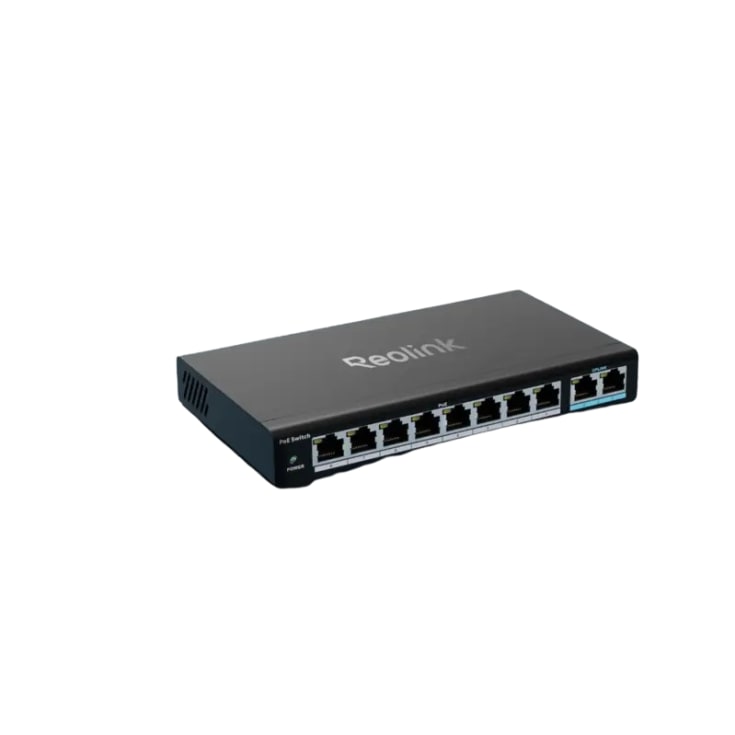 Reolink 10-portars PoE-switch med 120W PoE-strömhantering Svart