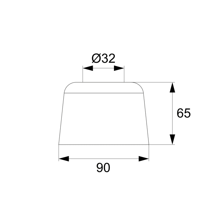 Rosett, Ø32 mm, vit