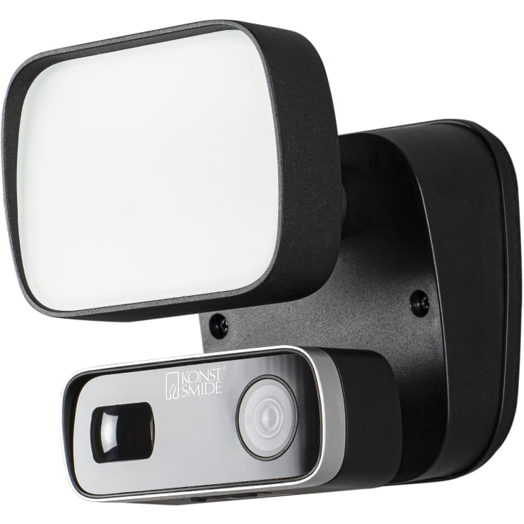 Konstsmide Smartlight utendørs vegglampe med kamera, 10 W