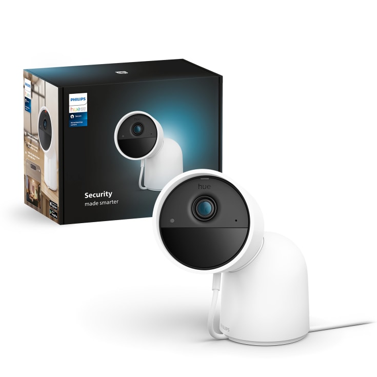 Philips Hue Secure overvågningskamera med bordholder, hvid