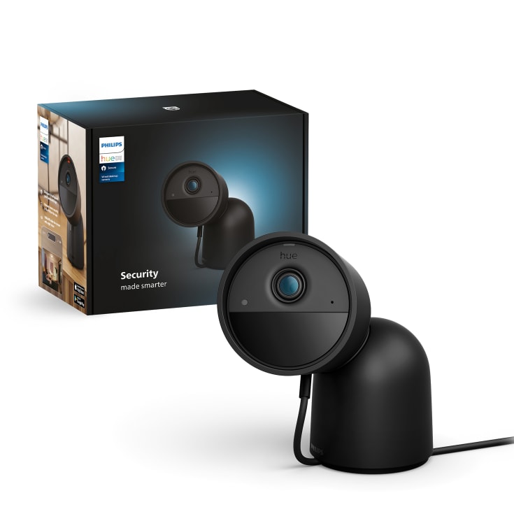 Philips Hue Secure overvåkningskamera med bordholder, sort