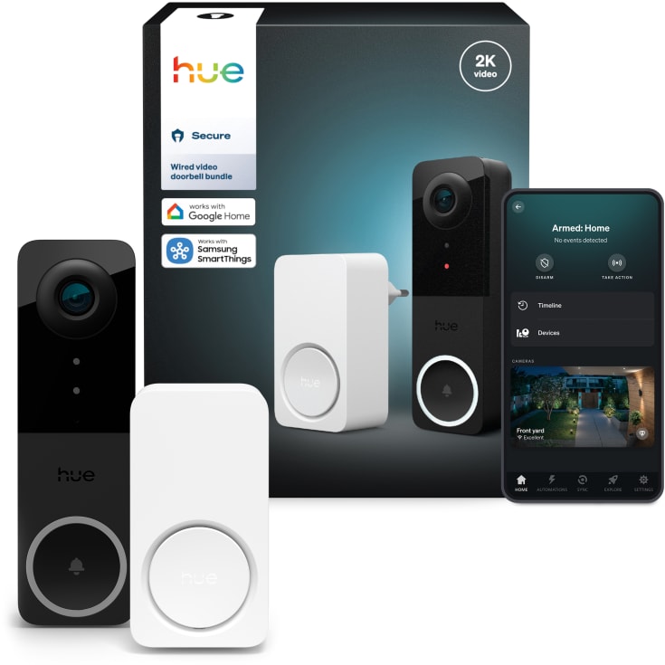 Philips Hue Secure videodörrklocka med dörrklocka-larm