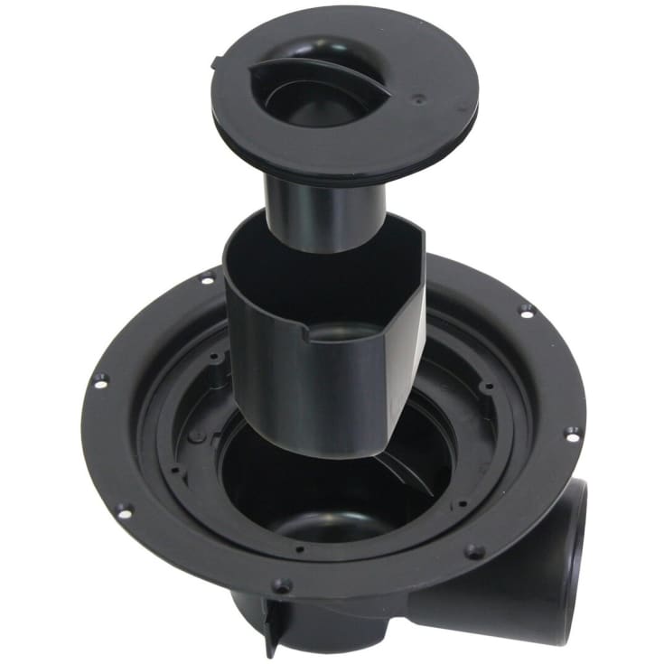 Pili Basic sluk med sideutløp, 75 mm, sort
