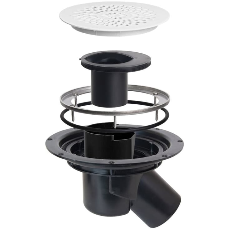 Pili Basic sluk med skråutløp, 75 mm, sort