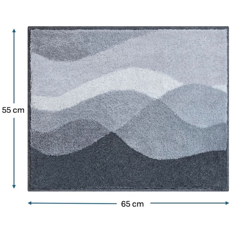 Grund Hills badrumsmatta, 55x65 cm, antracit