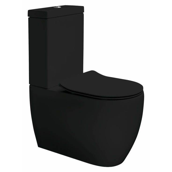 Lavabo Glomp toalett, uten spylekant, matt sort