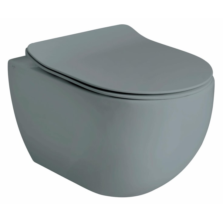 Lavabo Glomp væghængt toilet, uden skyllekant, mat grå