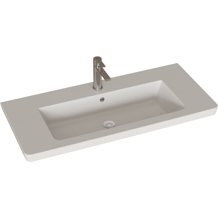 Dansani Larghetto møbelservant, 1 blanderhull, 102,7x46,6 cm, hvit