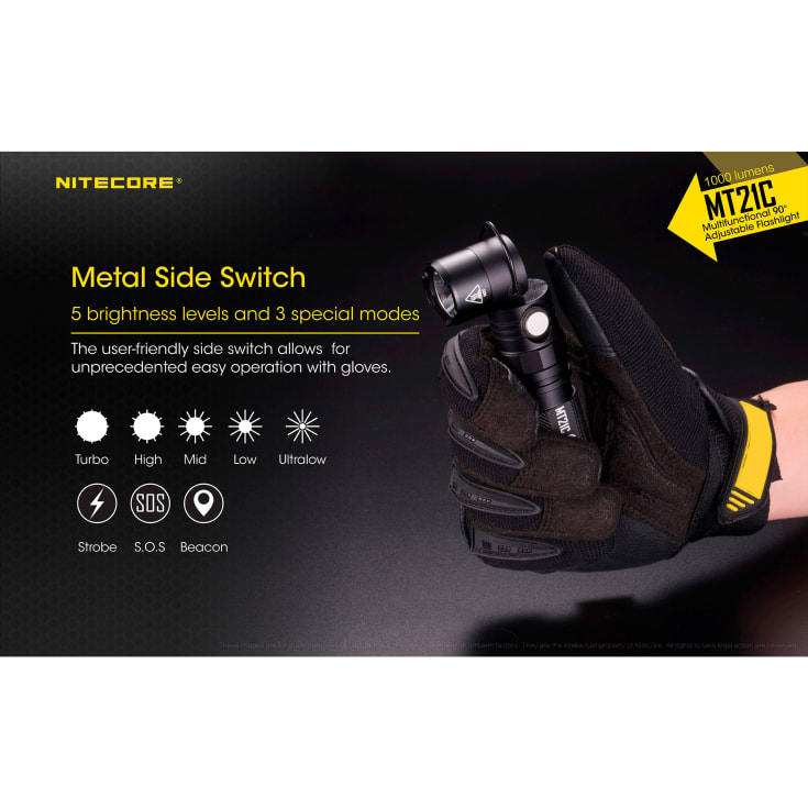 Nitecore MT21C LED Lygte 1000 Lumen