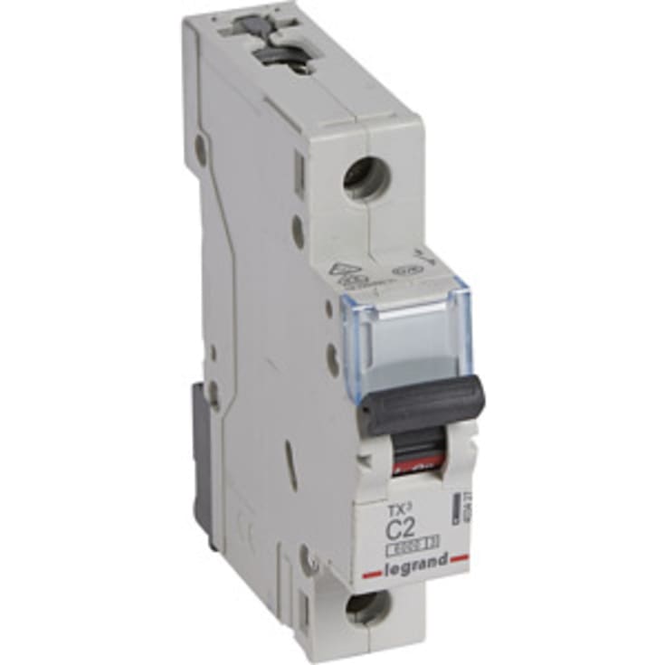 Automatsikring TX3 C 2A 1P, 1M, 6/6kA