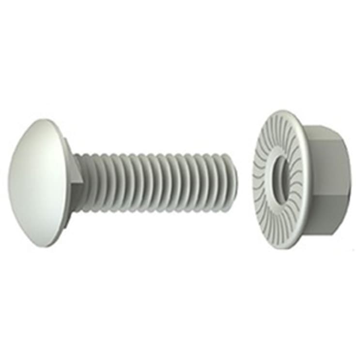 100 stk Bræddebolt BTRCC M6 x 12mm, ZnL, med møtrik (100)
