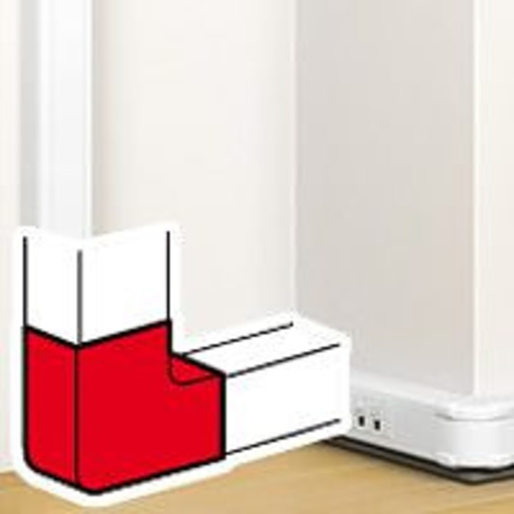 10 stk Kliksystem Fladvinkel 50x105 Hvid