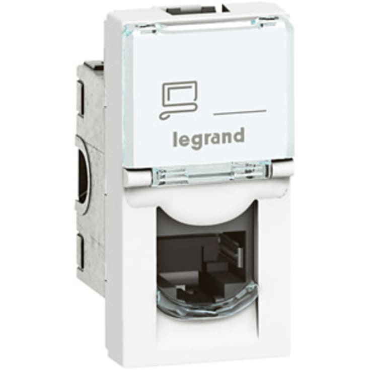 10 stk Mosaic Dataudtag Kat.6 STP 1M Hvid
