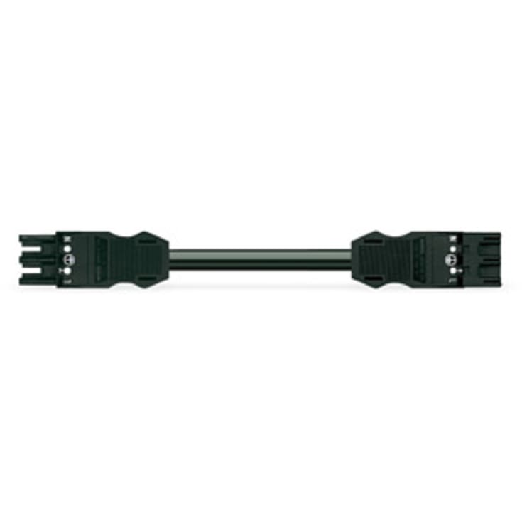 25 stk Mellemkabel 3m 3G1,5 hffr hun-han sort
