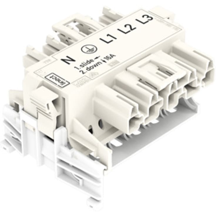 20 stk Linect T-stykke; 5-polet; Kodn. A; 1 indgang; 2 udgange; hvid