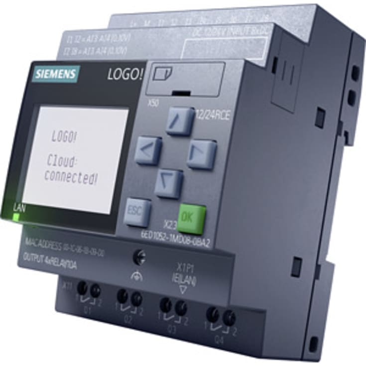 LOGO! 12/24RCE Logic modul 8DI(4AI)/4DO med display