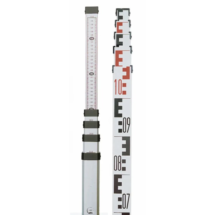 geo-FENNEL TN 15-0 alu-stadie, t/ nivellering, 124-500 cm