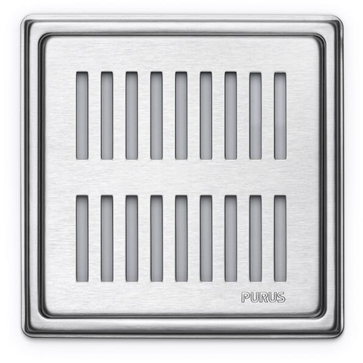 Purus Square slukrist Rib, 154x154 mm, rustfritt stål