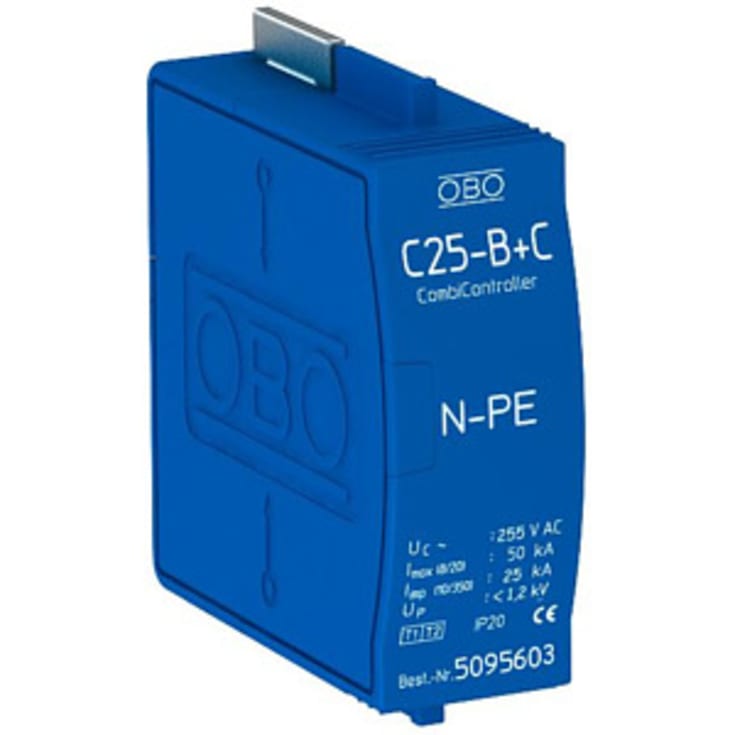 Transientbeskyttelse overdel C25-B+C 0 255V
